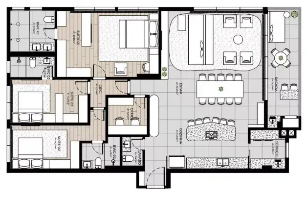 PLANTA 195m²