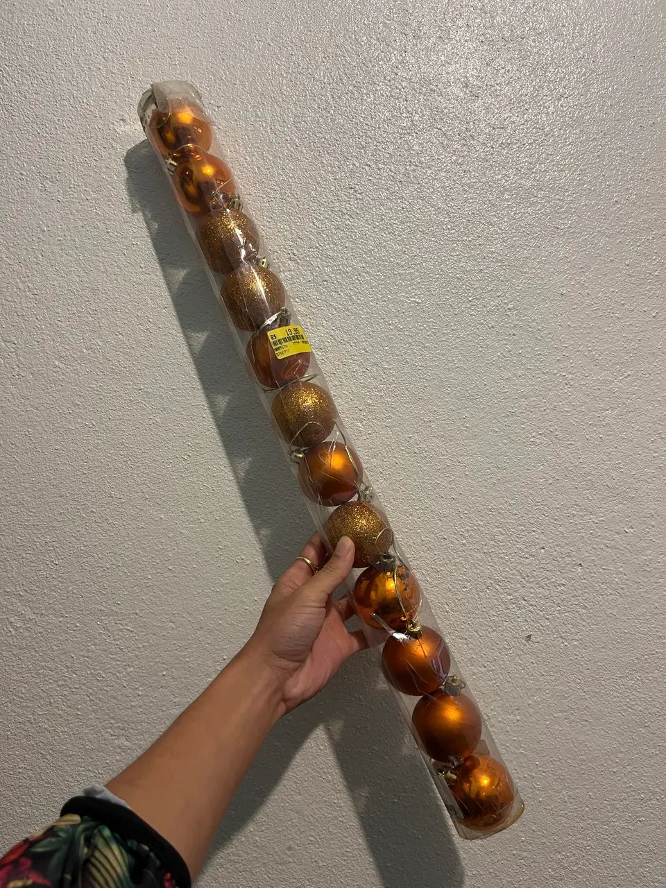 Enfeite de natal bolas natalinas laranja - Foto 2