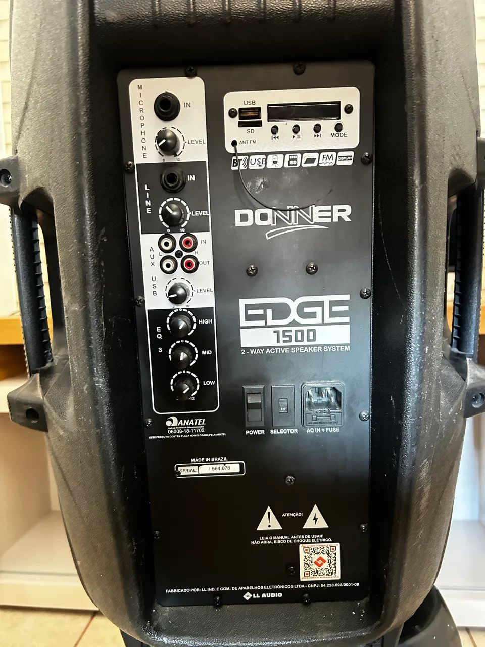 Caixa de Som Aplificada Ativa Donner Edge 1500 15? - Foto 2