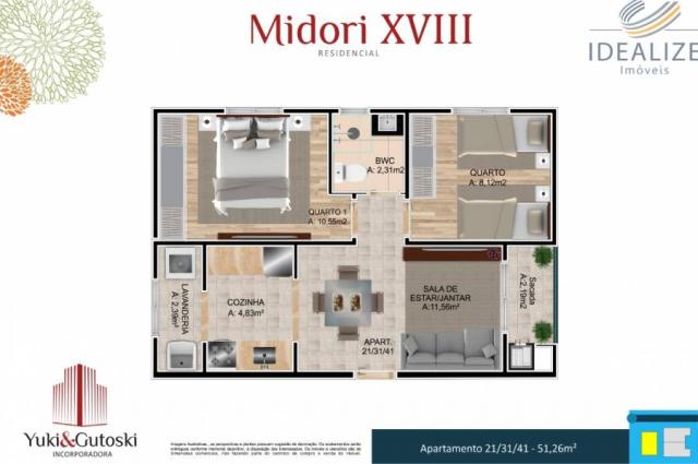 Apartamento à venda com 2 dormitórios em Afonso pena, São josé dos pinhais cod:2060496 - Foto 13