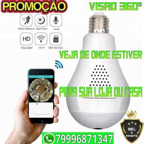 Lâmpada Câmera Espiã Wifi (Filma 360º ) Veja Tudo Promoçao