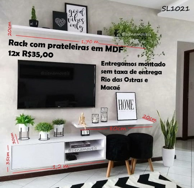 Rack Suspenso com Prateleiras