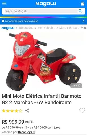 Ban Moto Elétrico 6V Bandeirante Preto