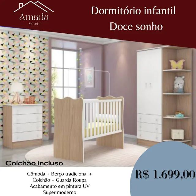 Dormitório infantil doce sonho , Entrega  em 3 dias 