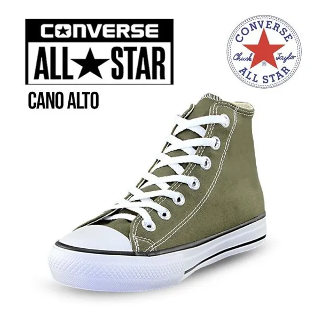 Tênis Converse All Star Cano Alto Infantil - Bege - Botinha - Rock