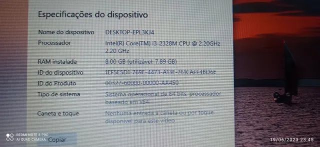 Notebook HP CORE I3 