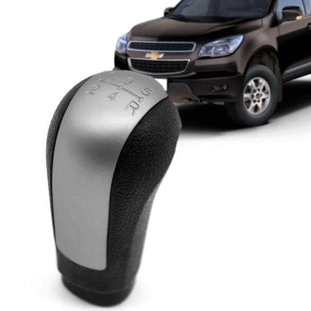 Bola de Câmbio Chevrolet S10 2012 à 2018 5M - Preta c/ Tampa Cromada - N400537