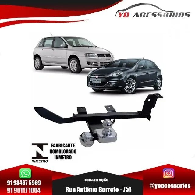 Engate Reboque Fiat Bravo 2011 a 2015 Puxador