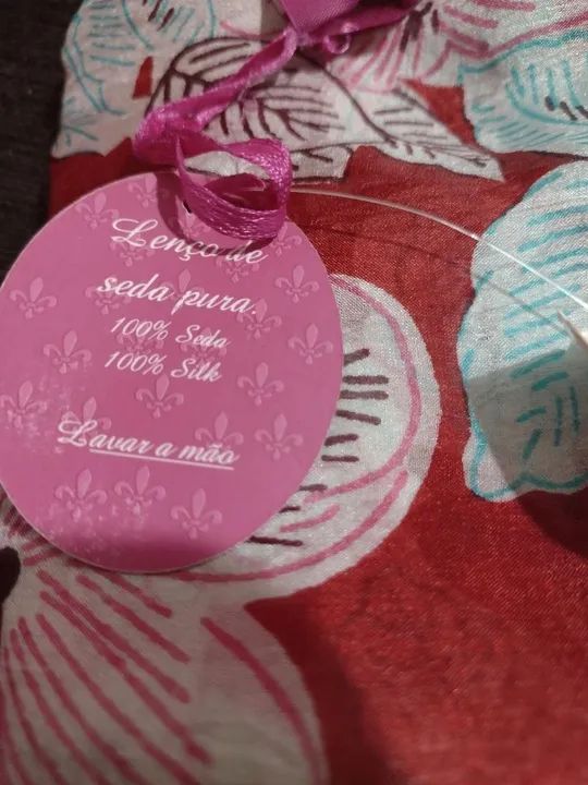 Echarpe lenço Floral em Seda Dudalina - Foto 4