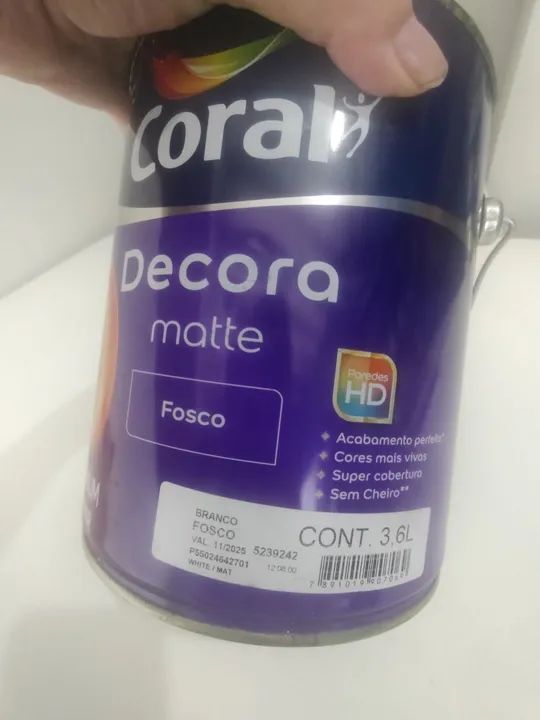 Tinta Coral Decora Matte Fosco 3,6L - Foto 4
