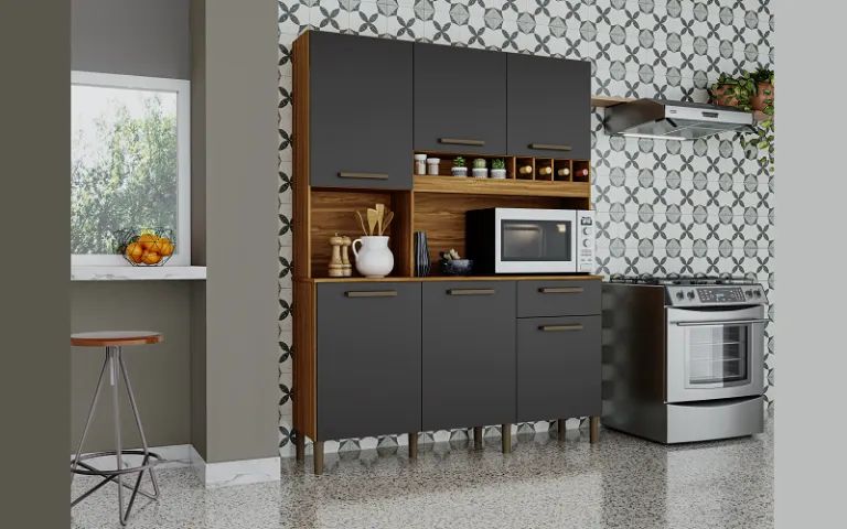 Armário de Cozinha 100% MDF c/ 6 Portas Pinot - Foto 2