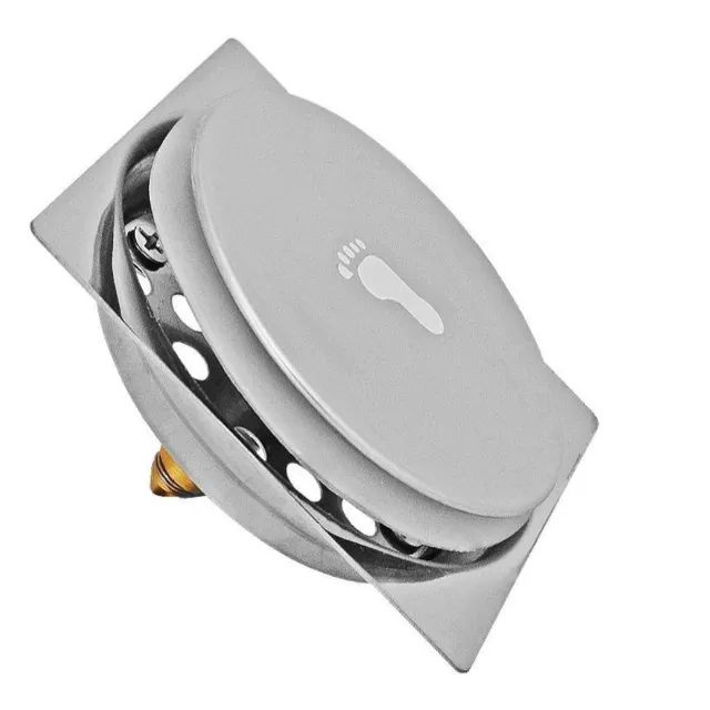 Ralo Click Inteligente Banheiro Aço Inox Pop Up Clic Grande 10x10 cm _ CS555 - Foto 2