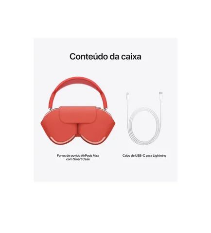 Apple AirPods Max Over the Ear (Bluetooth) - Cor Rosa (Novo
