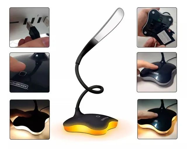 LUMINÁRIA DE MESA BLACK DECKER 