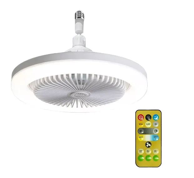 Ventilador com led e controle remoto 