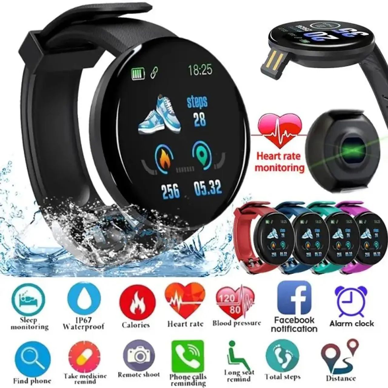 Smartwatch Relógio Inteligente Fitness smart digital - Foto 2