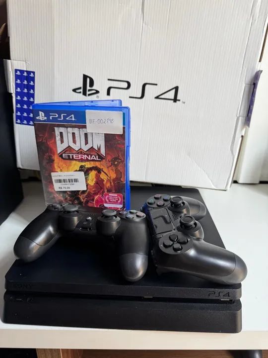 Playstation 4 Slim com Jogo Doom Eternal
