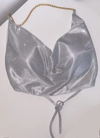 Silver Holographic Bralette