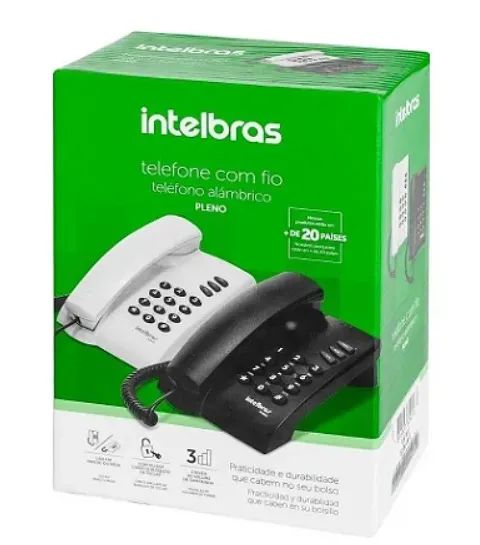 Telefone com Fio Intelbras Pleno Cinza Artico sem chave - Foto 3