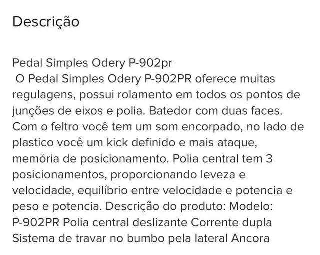 Pedal Simples Odery P-902pr - Foto 5