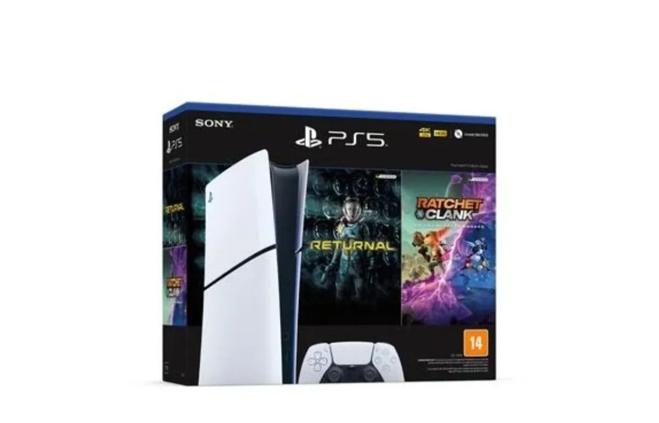 Console Playstation 5 slim (novo) + dois jogos digitais 