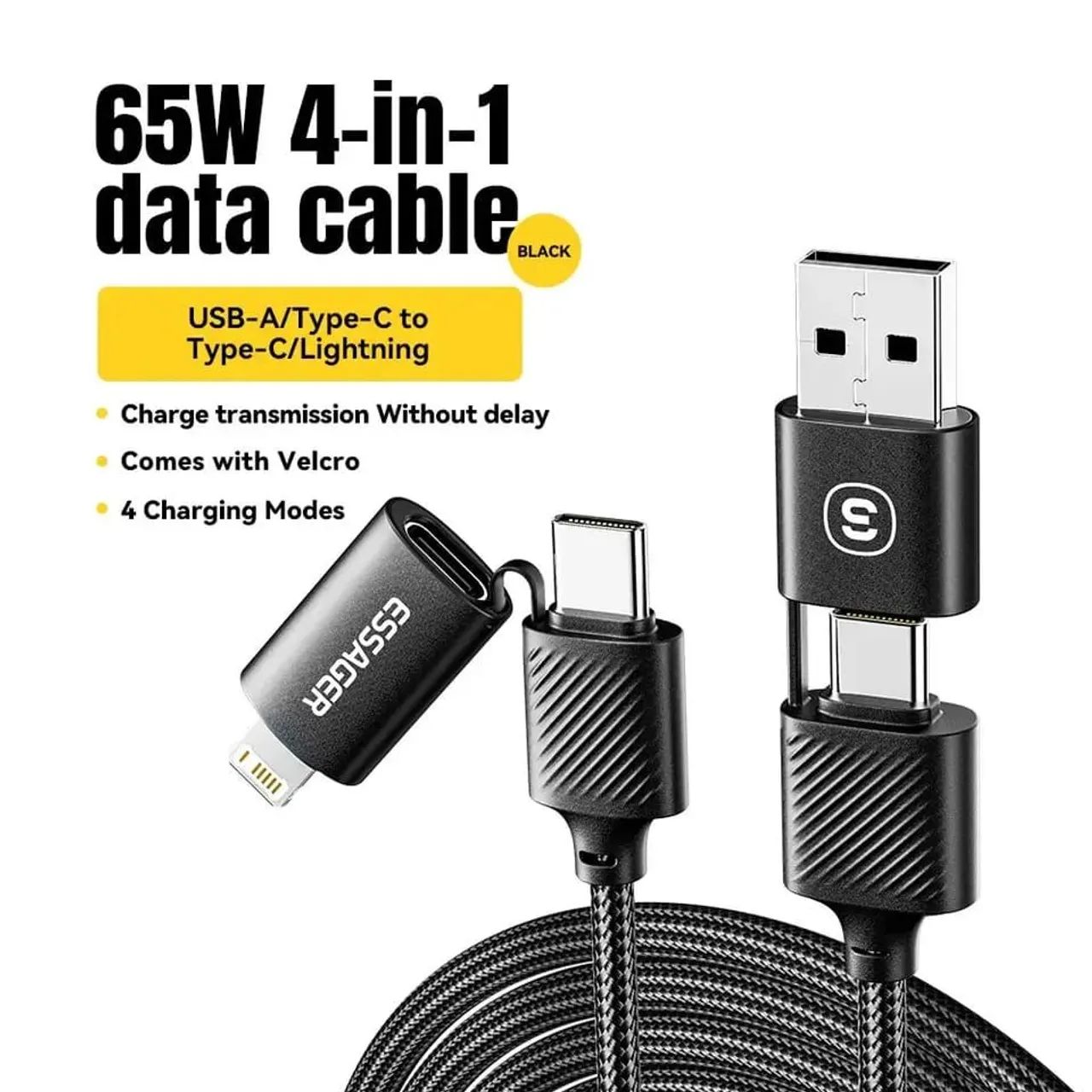 Cabo de dados 65W 4-em-1 Essager - Foto 2