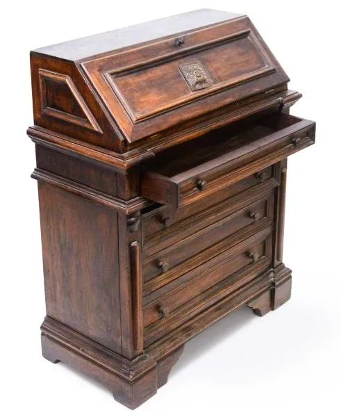 Elegante Cômoda papeleiraMadeira nobre quatro gaveta emolduradas  - Foto 4