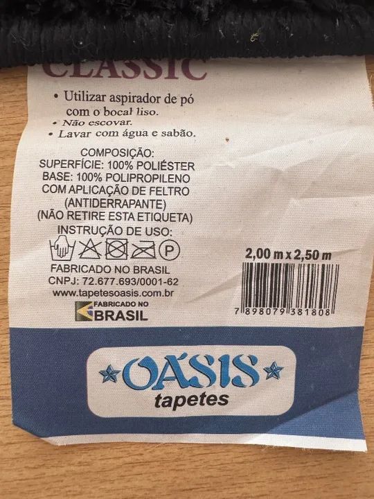 Tapete preto tamanho 2M X 2,5M - Foto 3