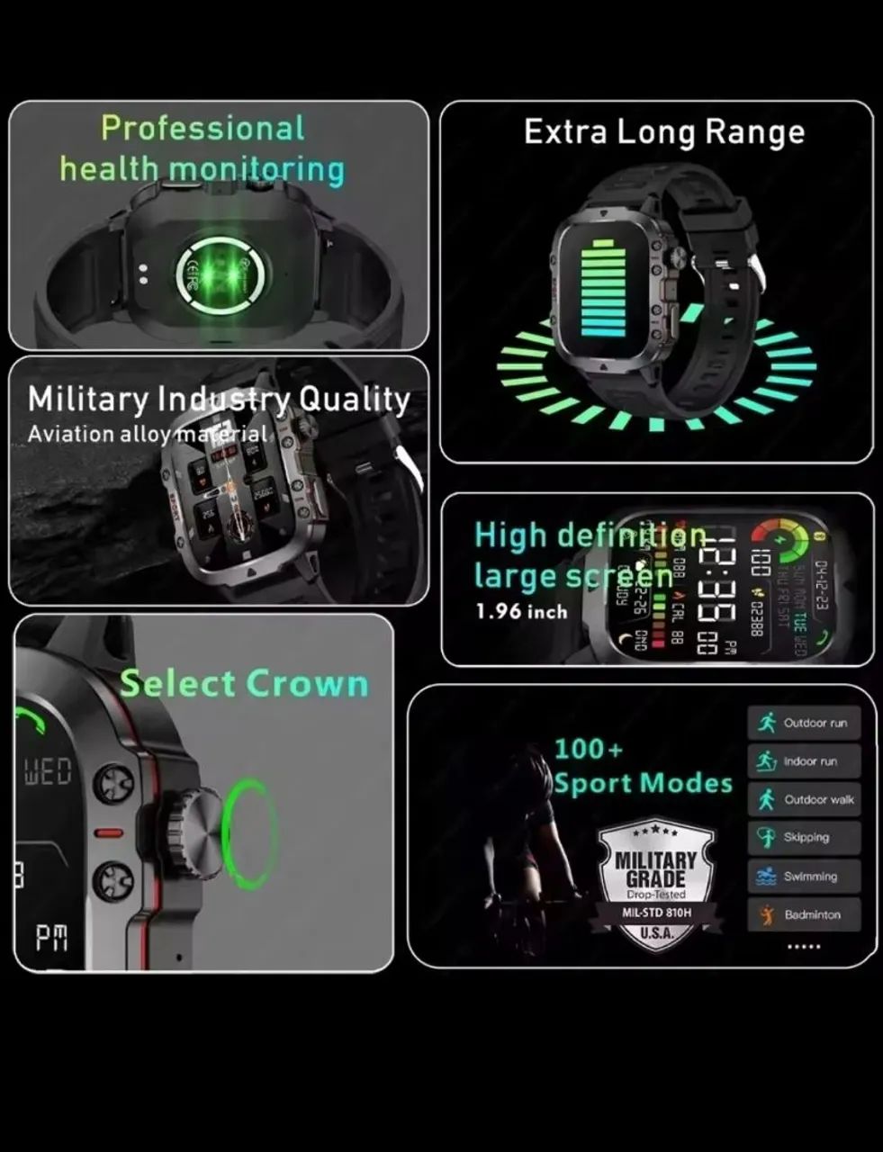 Xiaomi Relógio inteligente militar smartwatch  - Foto 5