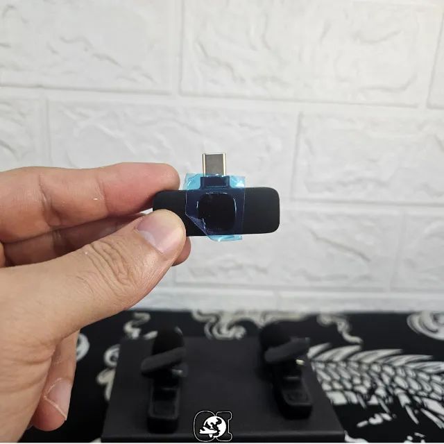 Microfone de Lapela sem fio duplo (Tipo C) - Foto 3
