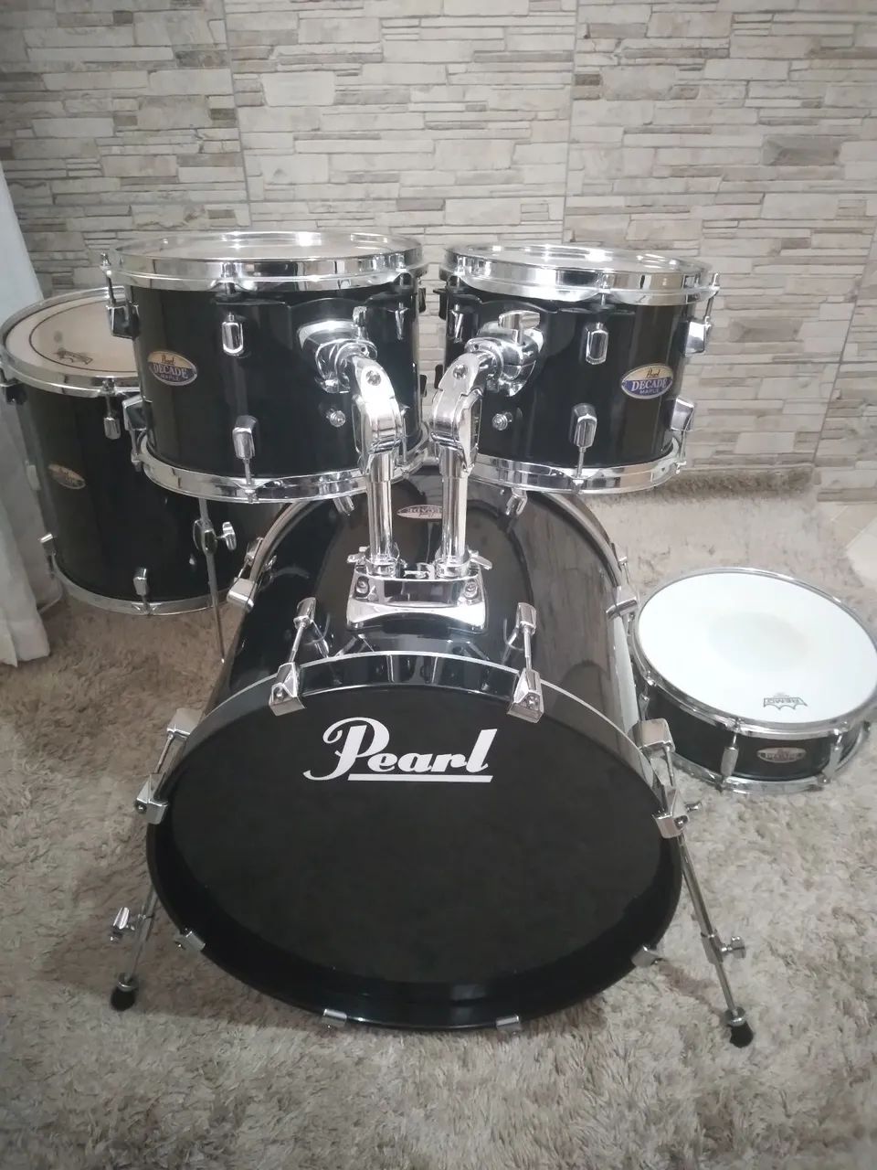 Bateria Pearl Decade Maple Seminova (Black Ice, Shell pack)