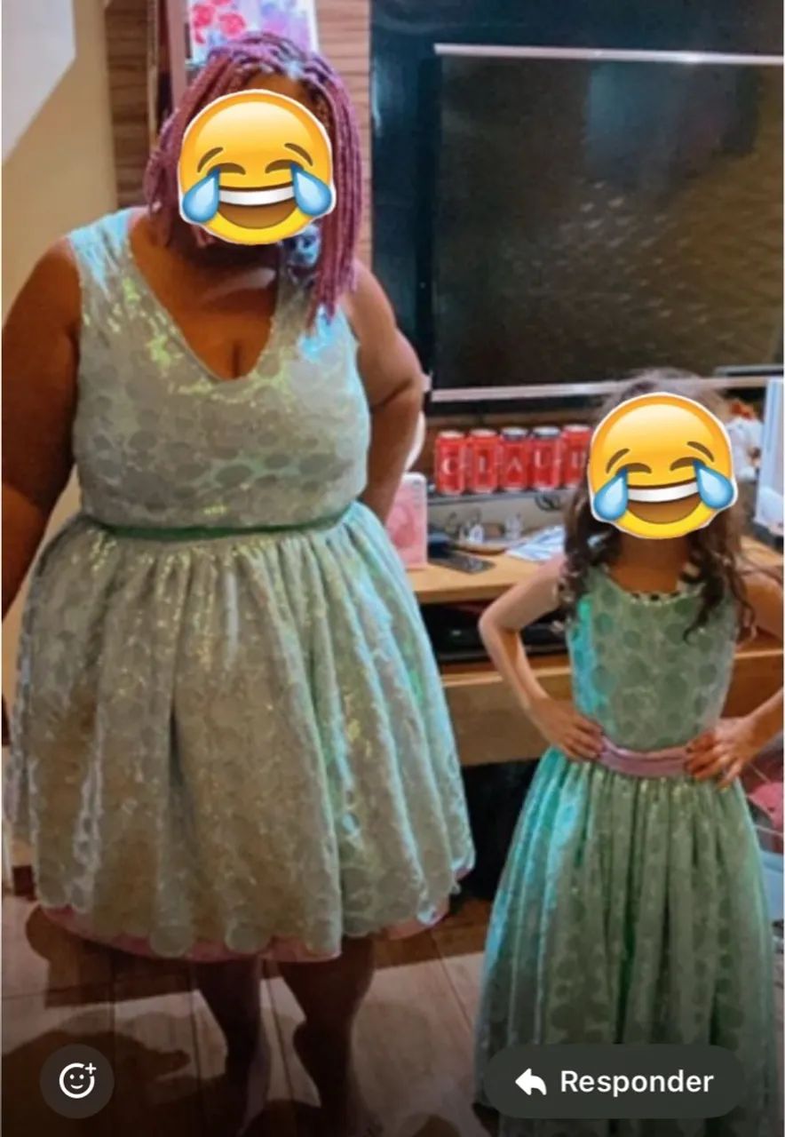 Vestido Ariel  Mãe GGe filha 6 a 9 anos  - Foto 2