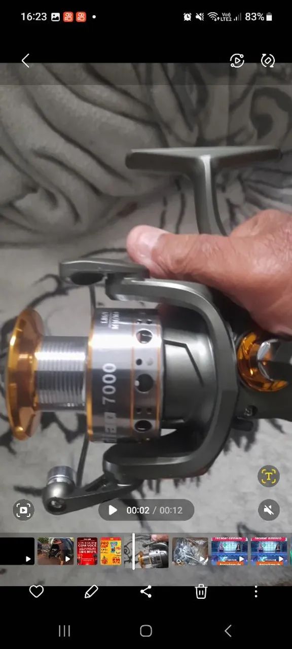 molinete de pesca 7mil novo.nunca foi usado - Foto 2