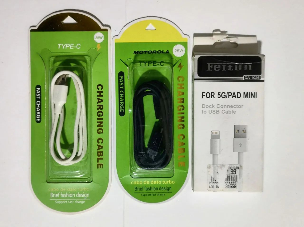 Cabo iPhone Lightning para lelo Ou Cabo iPhone Tipo C original, NOVOS