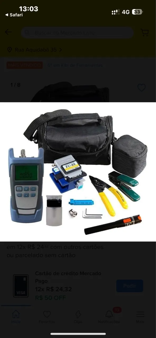 Kit Ferramentas Fibra Óptica Completo
