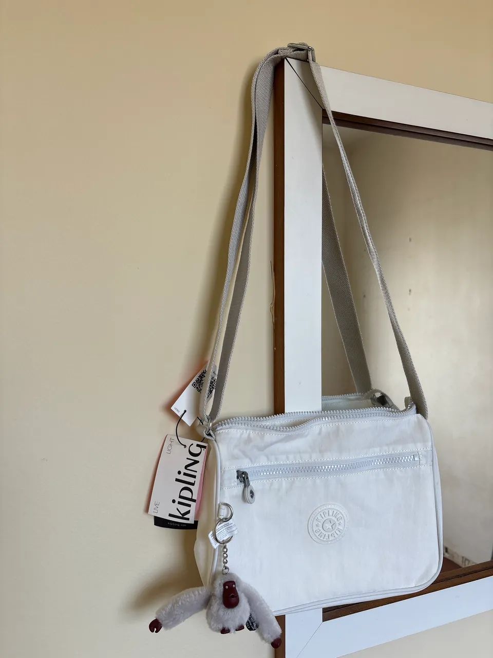 Bolsa linda ORIGINAL Kipling branca - Foto 4