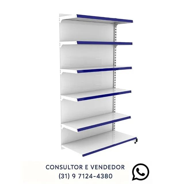 Gondola de Parede 2M Branca Polar 6 Bandejas