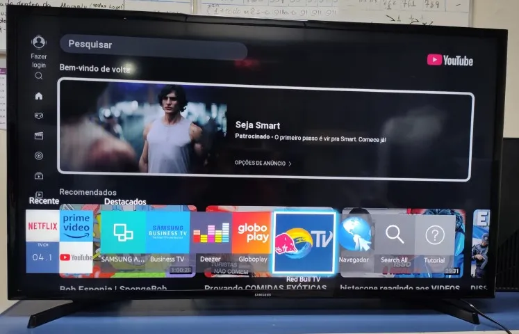 Tv Led Smart 40 Polegadas Samsung HD Wifi Internet HDMI USB Conversor Digital Integrado