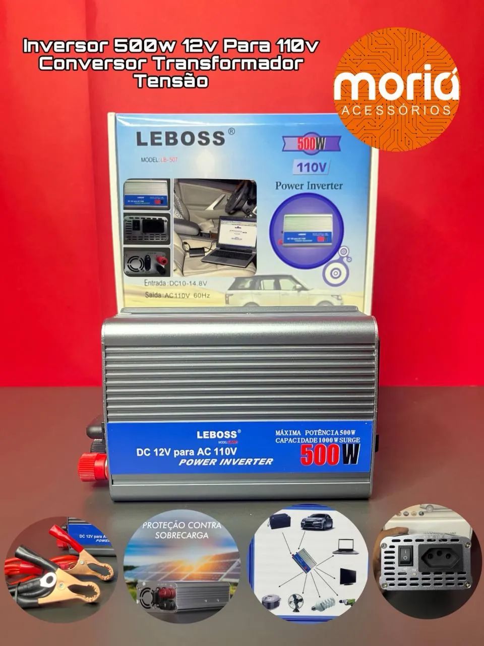 Inversor 500w 12v Para 110v Conversor Transformador Tensão - Foto 6