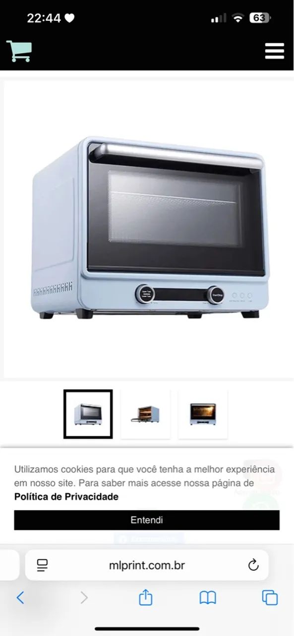 Forno para sublimação Sub Live 40 litros