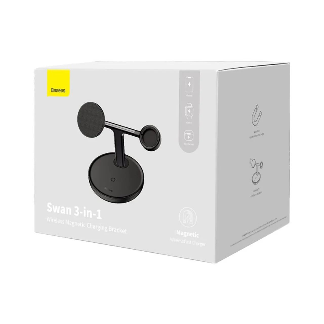Carregador Magnético 3 Em 1 Com Magsaf 20w para IPhone + carregador 20W e cabo 1M - Foto 4