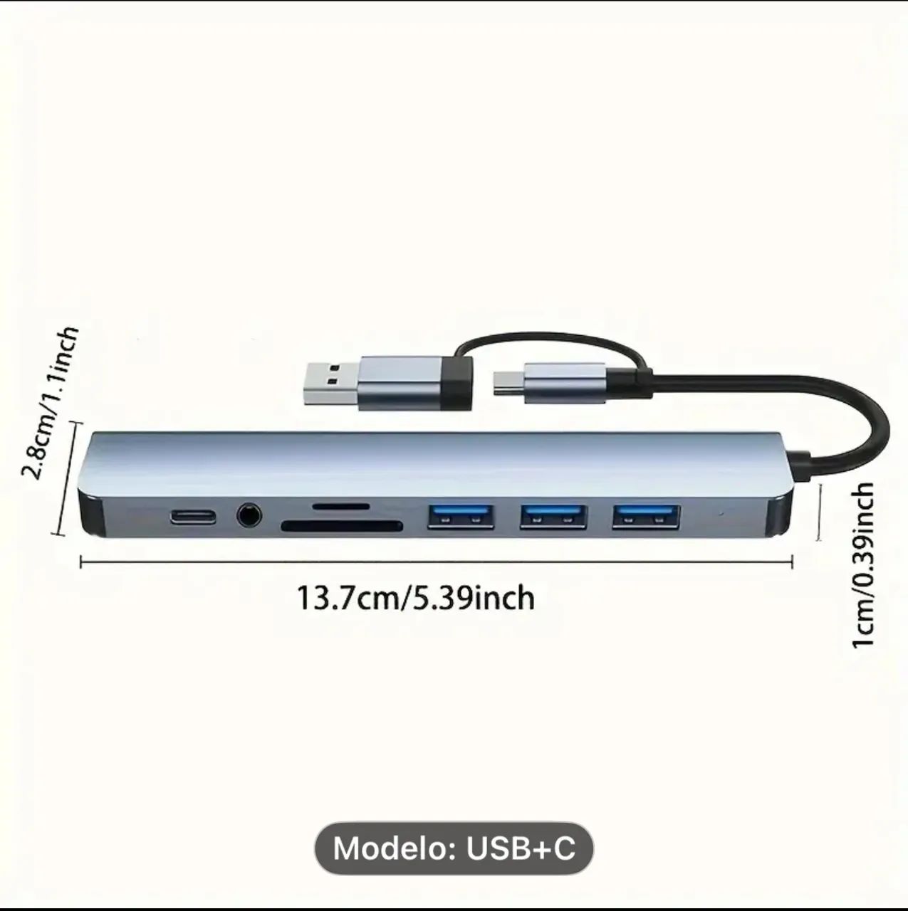 HUB USB 8 em 1 - Foto 2