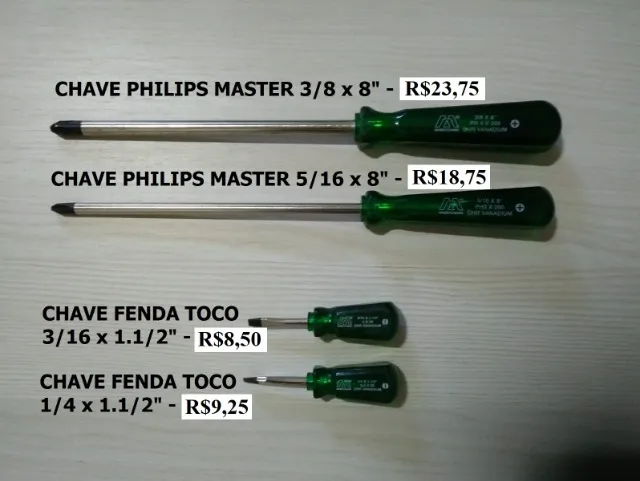 Chave de Fenda e Phillips