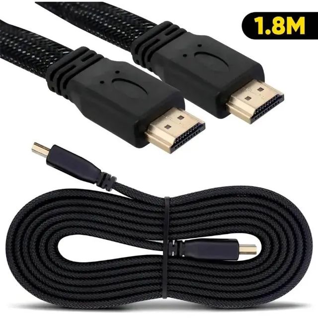 Cabo Hdmi 1.8 Metros B-max 4k Flat Blindado Premium Tv - Foto 2