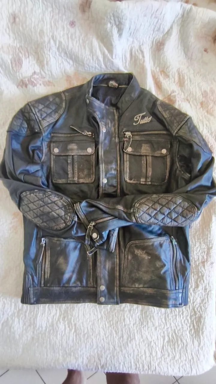 Jaqueta Tutto Moto Custom Couro Men<br>- 6XL