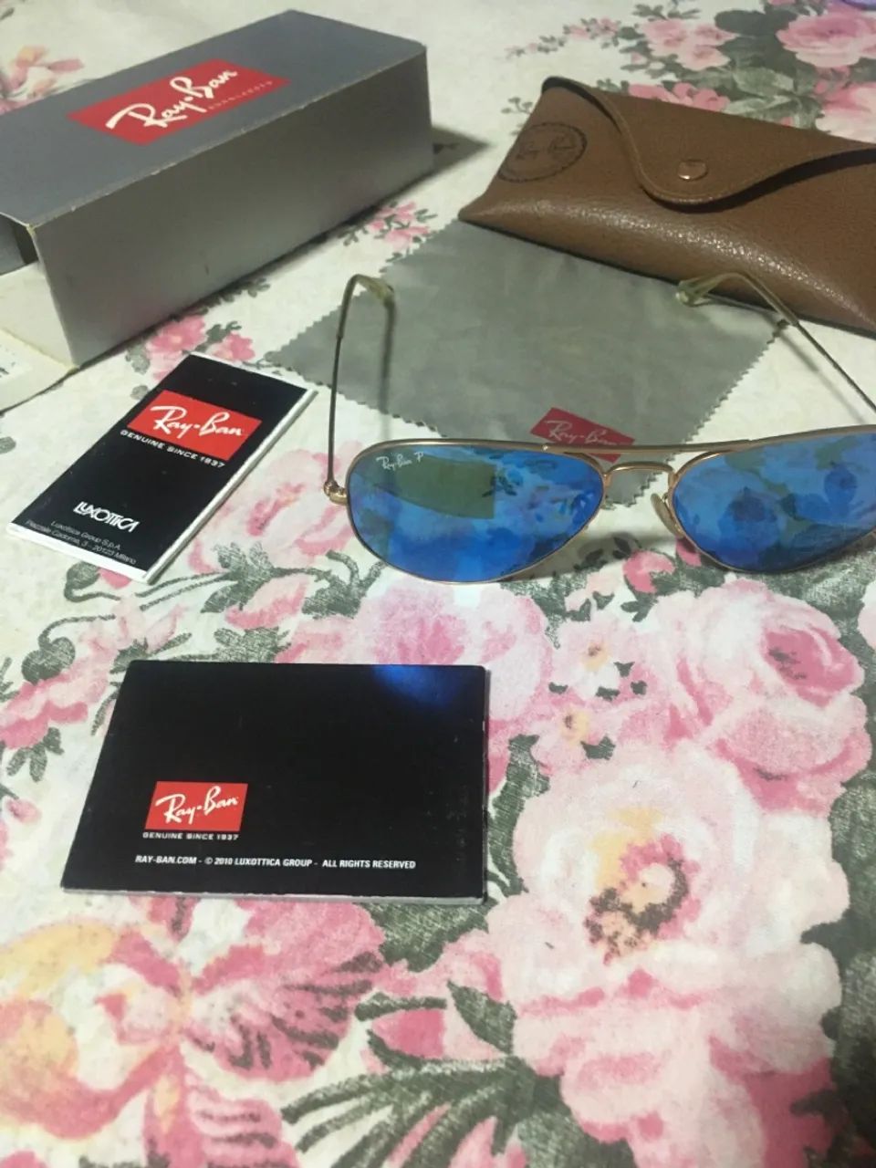 Óculos de Sol Ray-Ban Aviator Azul original  - Foto 4