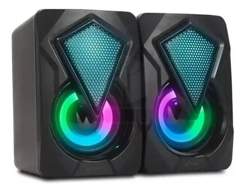 Caixa de som para computador com LED RGB - Foto 3