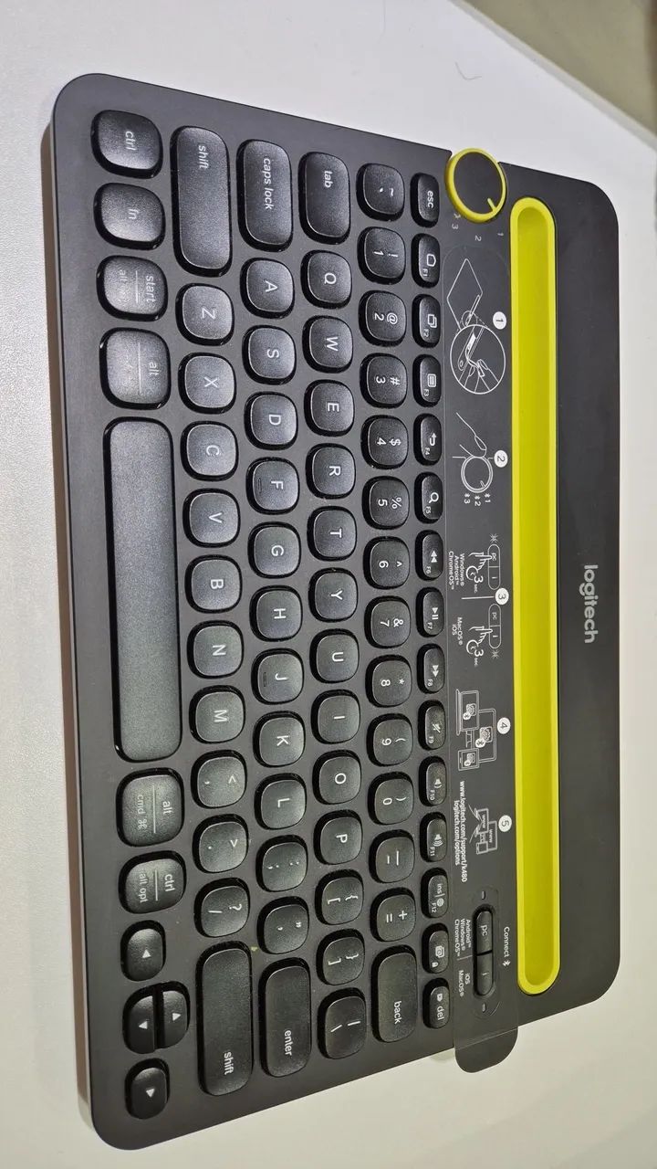 Teclado Bluetooth Logitech K480 - Conecta em 3 dispositivos ao mesmo tempo. 