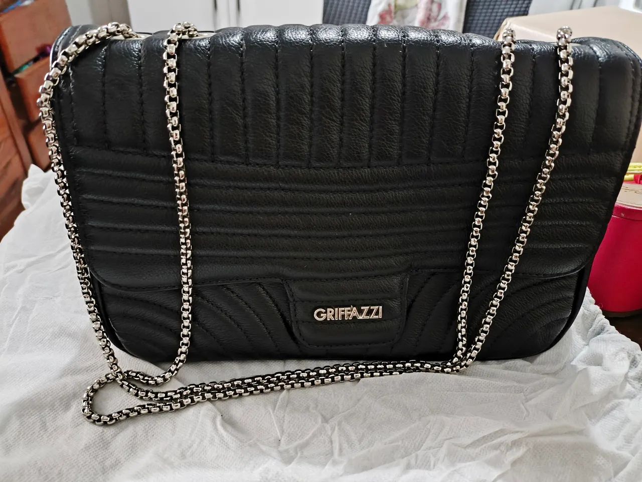 Bolsa Grifazzi Preta de Ombro