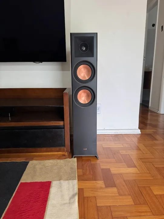 Trio frontal Klipsch Reference Premiere Torre RP-6000F Ebony e Central RP-504C II - Foto 2